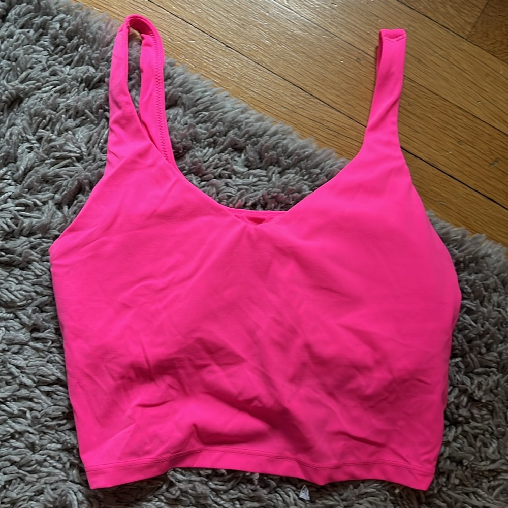 Aerie bright pink tank top.